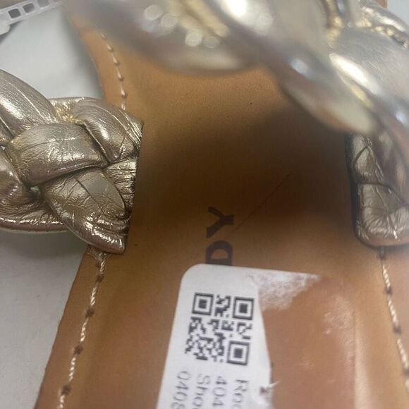 ROCK & CANDY by Zigi Jera Braided Gold Slip On Sandals Size 8 New With‎ Defects - Picture 9 of 9